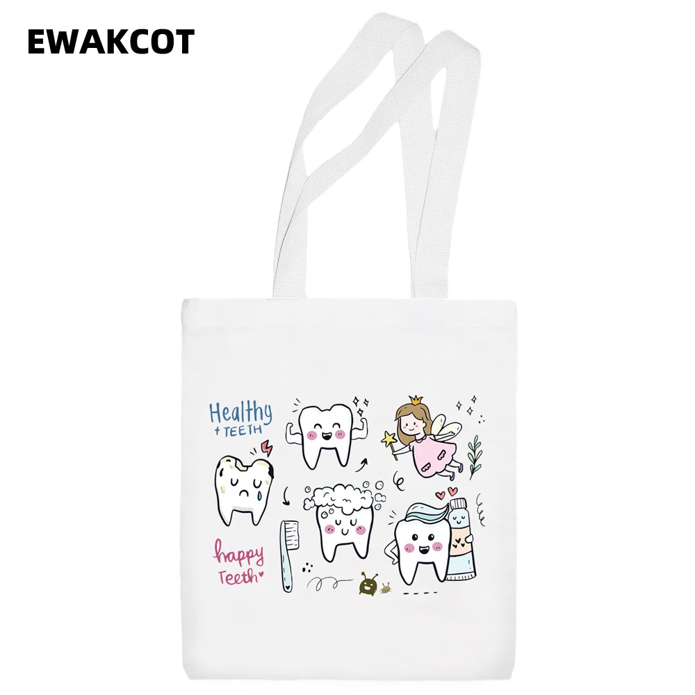 New Medical Large-capacity Women Shopping Canvas Tote Bag Girl Female Lady Space Reusable Eco Shoulder Student Printed Handbags