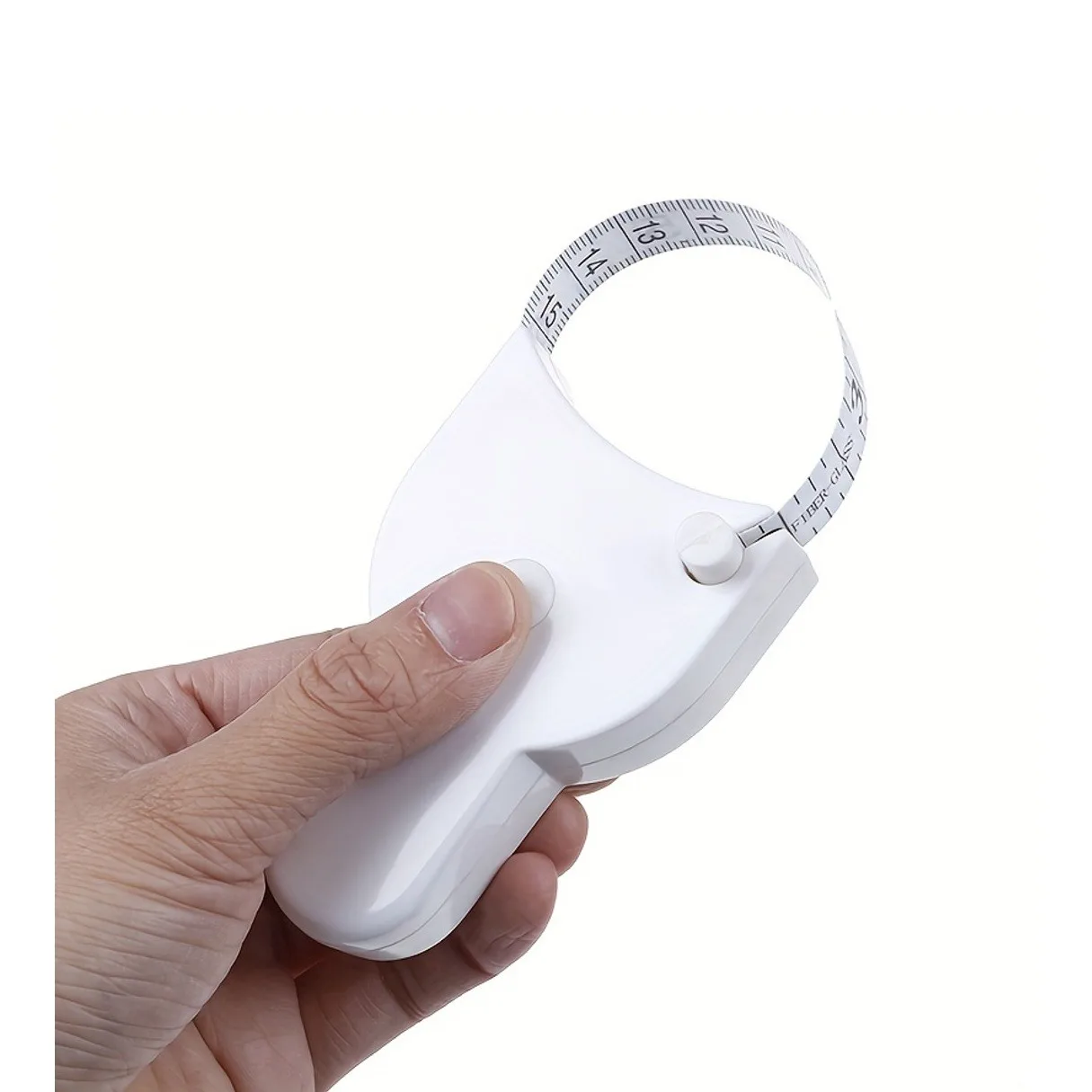 1pc Portable Fitness Telescopic Health Tape Measure With Handle Torch Y-shaped PU Leather Ruler Measuring Waist Tape Measure