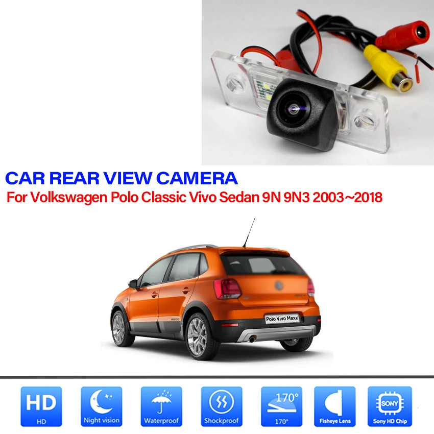 Reverse Camera For Volkswagen Polo Classic Vivo Sedan 9N 9N3 2003~2015 2016 2017 2018 Car Rear View Camera CCD Night Vision