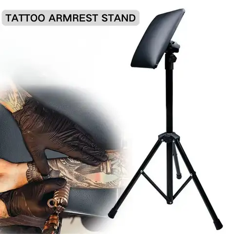 Iron Tattoo Armrest Stand Foldable Tripod Design for Tattooing Fully Adjustable for Tattoo Work Supply Bed or Stool