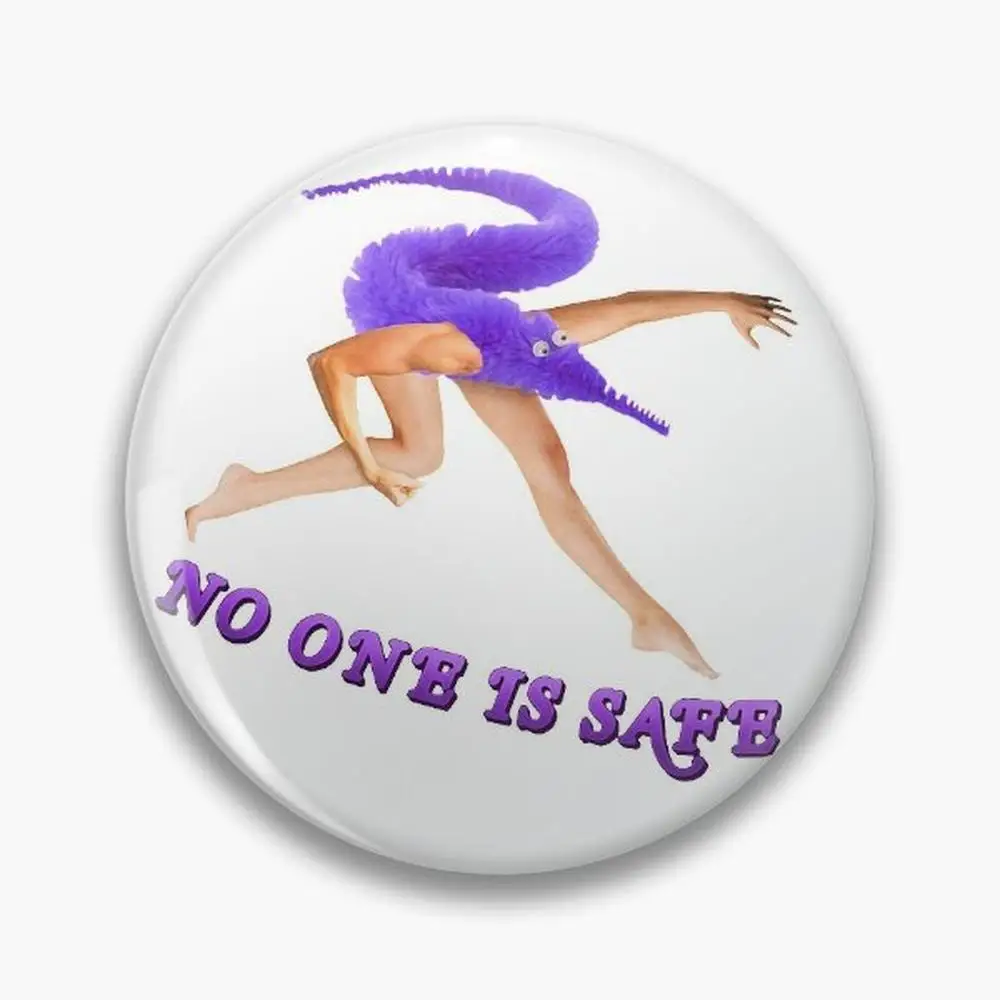 Worm on a String Time ~ Painting Aesthetic Cursed Collection  No One is Safe Set  Purple Pin Buttons Brooches  Jewelry Acce