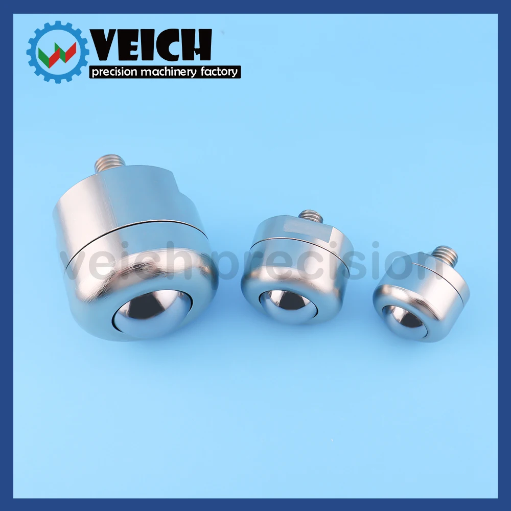 VCN335 Good Quality Casters Carbon Steel Conveyor Ball Rollers Thread in type Ball Transfer Bearing With Waste Discharge Hole