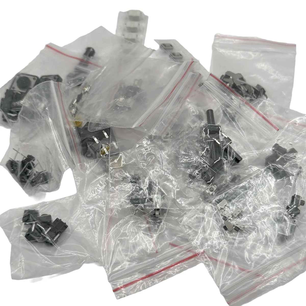 125 Uds 25 tipos Micro interruptor de botón táctil Kit surtido SMD DIP 2*4 3*6 4*4 6*6 12*12 Mini interruptores de hoja de reinicio para Arduin