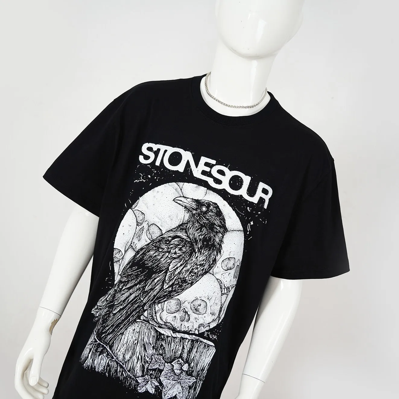Summer versatile short-sleeved Stone Sour T-shirt with hard rock metal print