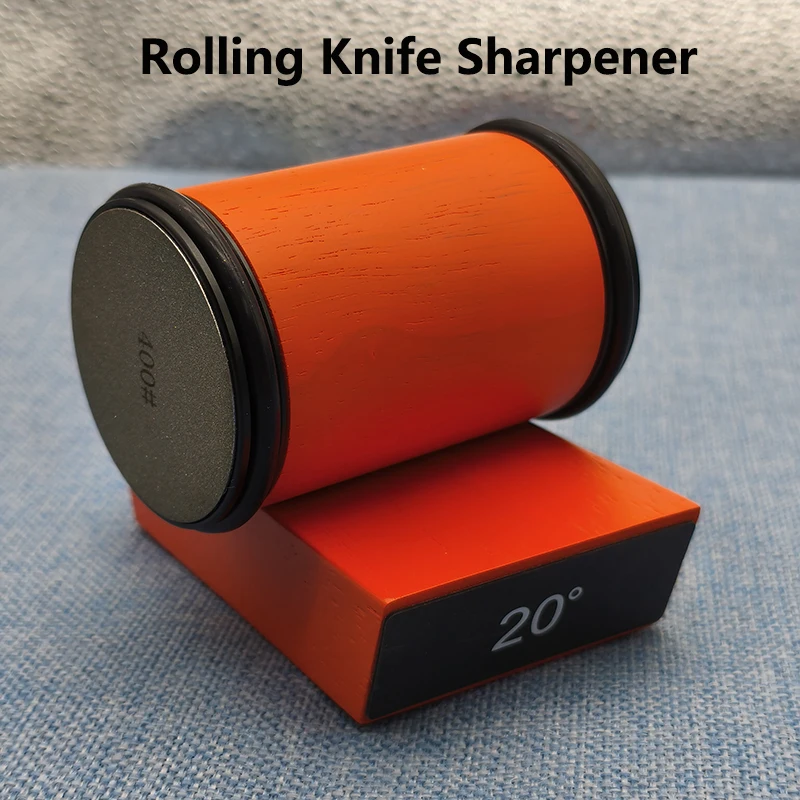 Rolling Blade Sharpener Set Diamant-Schleifscheibe Jade Fine Sharpening 15/20 °   Küchenschärfsystem mit zwei Winkeln und rutschfester Basis