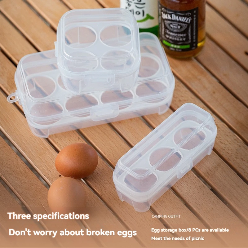 Outdoor Shockproof Egg Box Storage Box, Portable Camping Shatterproof Egg Tray, Home Plastic Protection Box, Travel Shatterproof