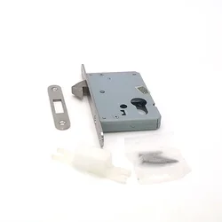 304 Stainless steel single hook lock body,  Oval panel,Margin 50mm, Invisible sliding door lockSliding door lock accessories