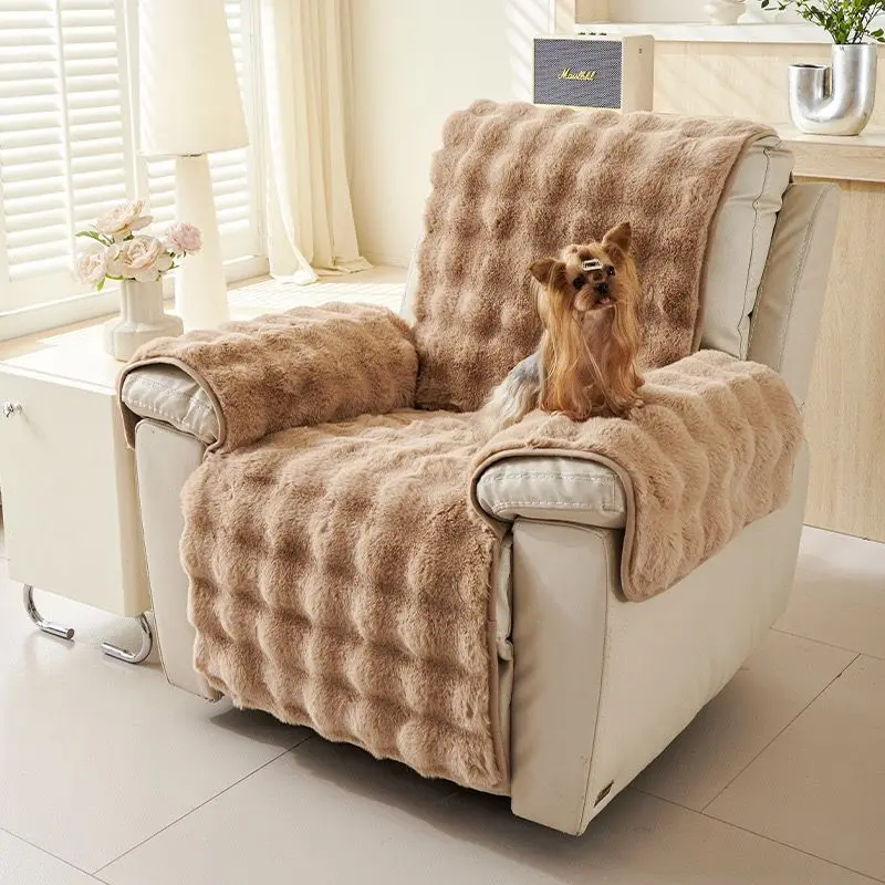 Plush Lazy Boy Sofa Cover Single Sofa Cushion First-class Multifunctional Chair Anti Slip and Warm Sofa Case for Winter