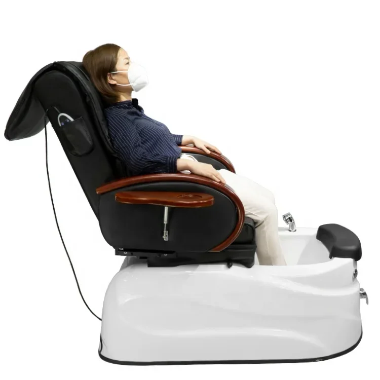 Electric remote control spa pedicure chairs comfortable seating in leather sofa material
