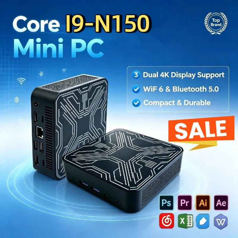 Mini PC Intel Core I9 N150 Windows 11 Pro 16GB 32GB DDR4 1TB SSD WIFI 6 BT5.2 4K HD Desktop Computer Gaming Pc Gamer 2026