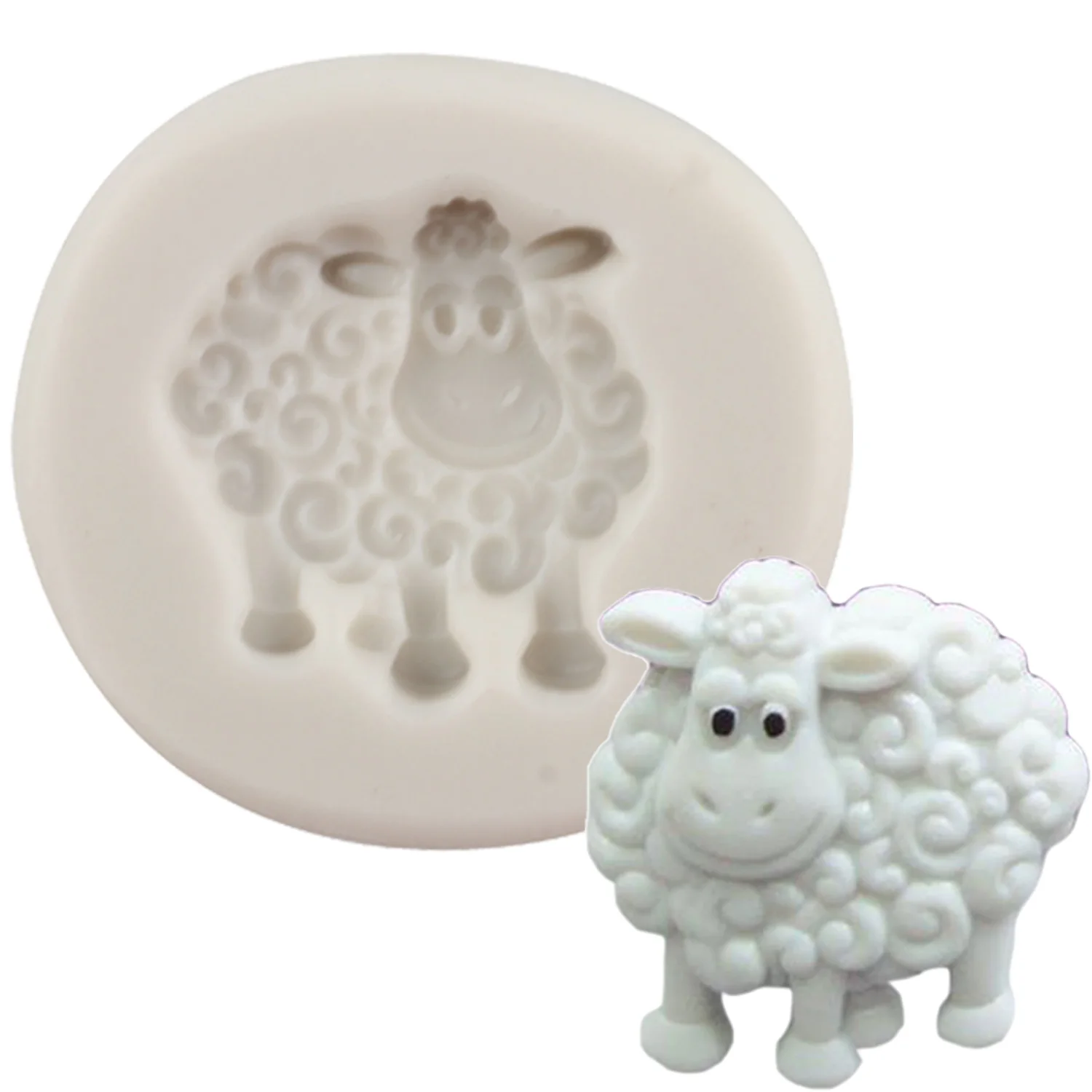 Owca silikonowe formy zwierząt urodziny czekoladowe kremówka formy cukierki glina formy żywiczne narzędzie do dekoracji ciast Cupcake Topper formy