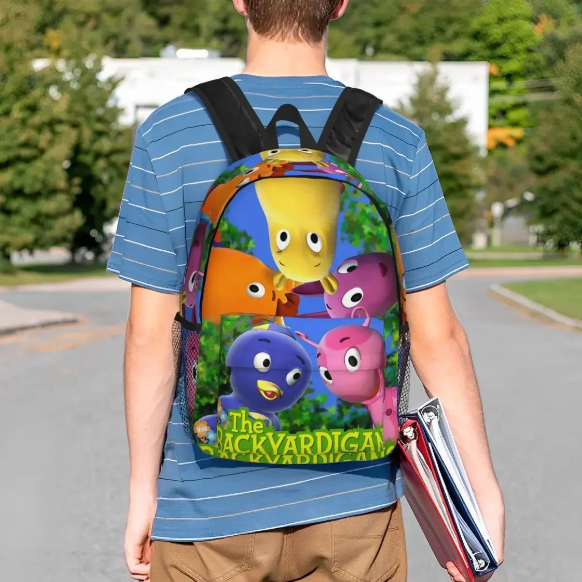 

Рюкзак на заднем дворе, студенческая сумка для книг для мальчиков и девочек, детская школьная сумка, компьютерные сумки на плечо для мужчин и женщин