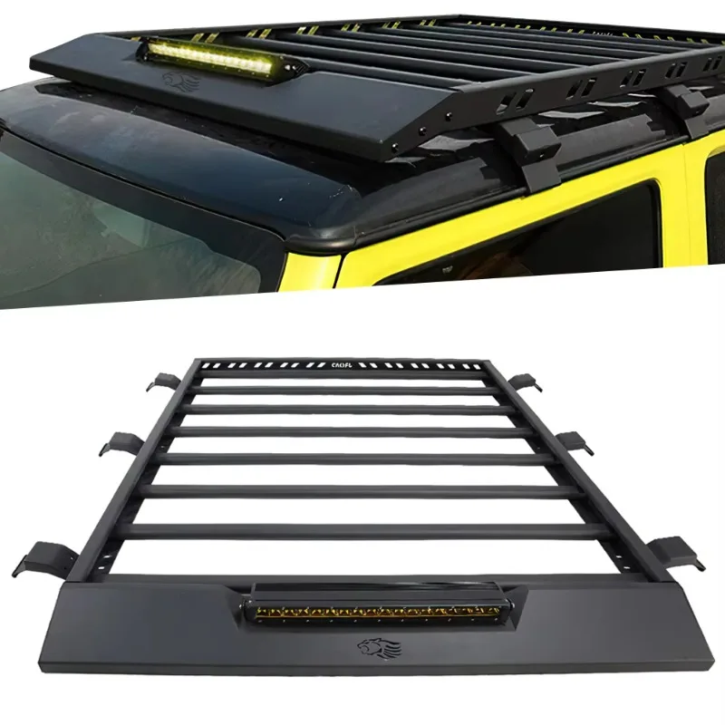 

Black Roof Luggage for JB64W JB74W Without the Light Installation Holes 2018-up Car Parts Roof Rack for Suzuki Jimny Accessories