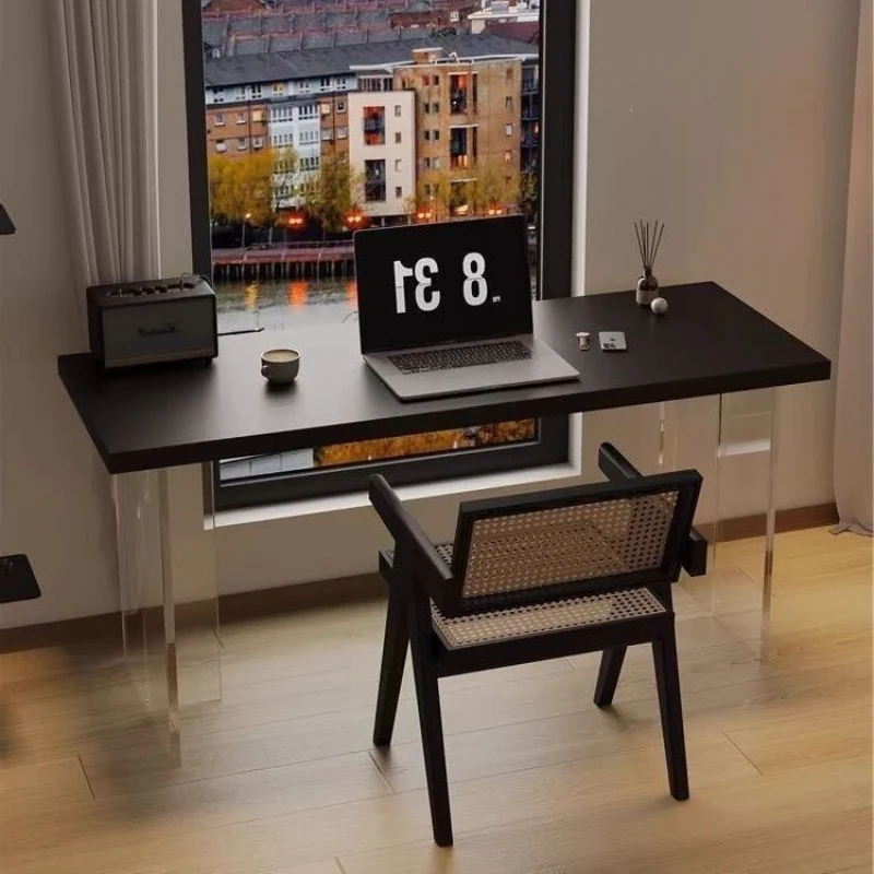 

Italian Minimalist Solid Wood Acrylic Floating Table Nordic Creative Wabi-sabi Style Living Room Bedroom Desk Furniture FYFD