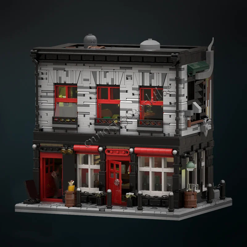 2285 Parti MOC Creative City Street View Modulare DramShop Modello Architettura Building Blocks Bambini Mattoni Giocattoli Popolari Regali