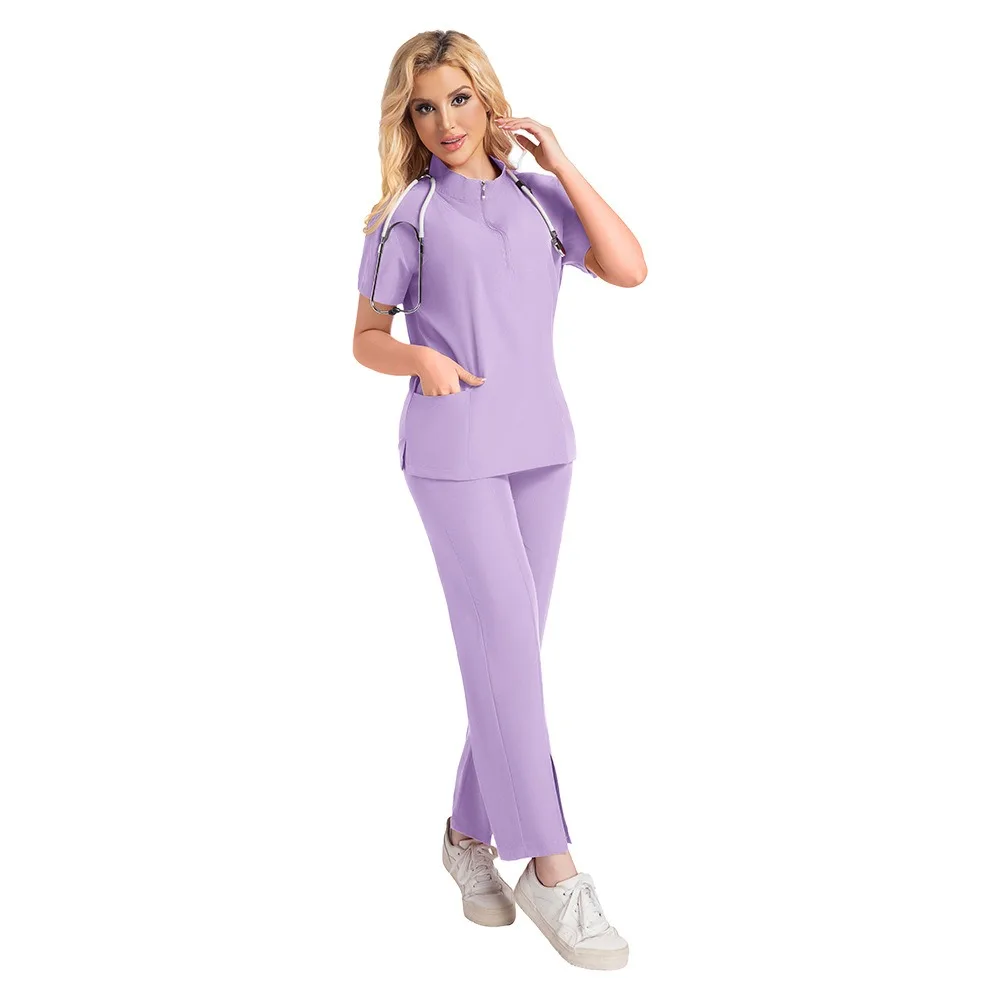 مجموعات زي الدعك النسائية المستشفى الطبي عيادة الأسنان الملابس الجراحية معاطف للأطباء والممرضات اكسسوارات صالون تجميل ملابس العمل
