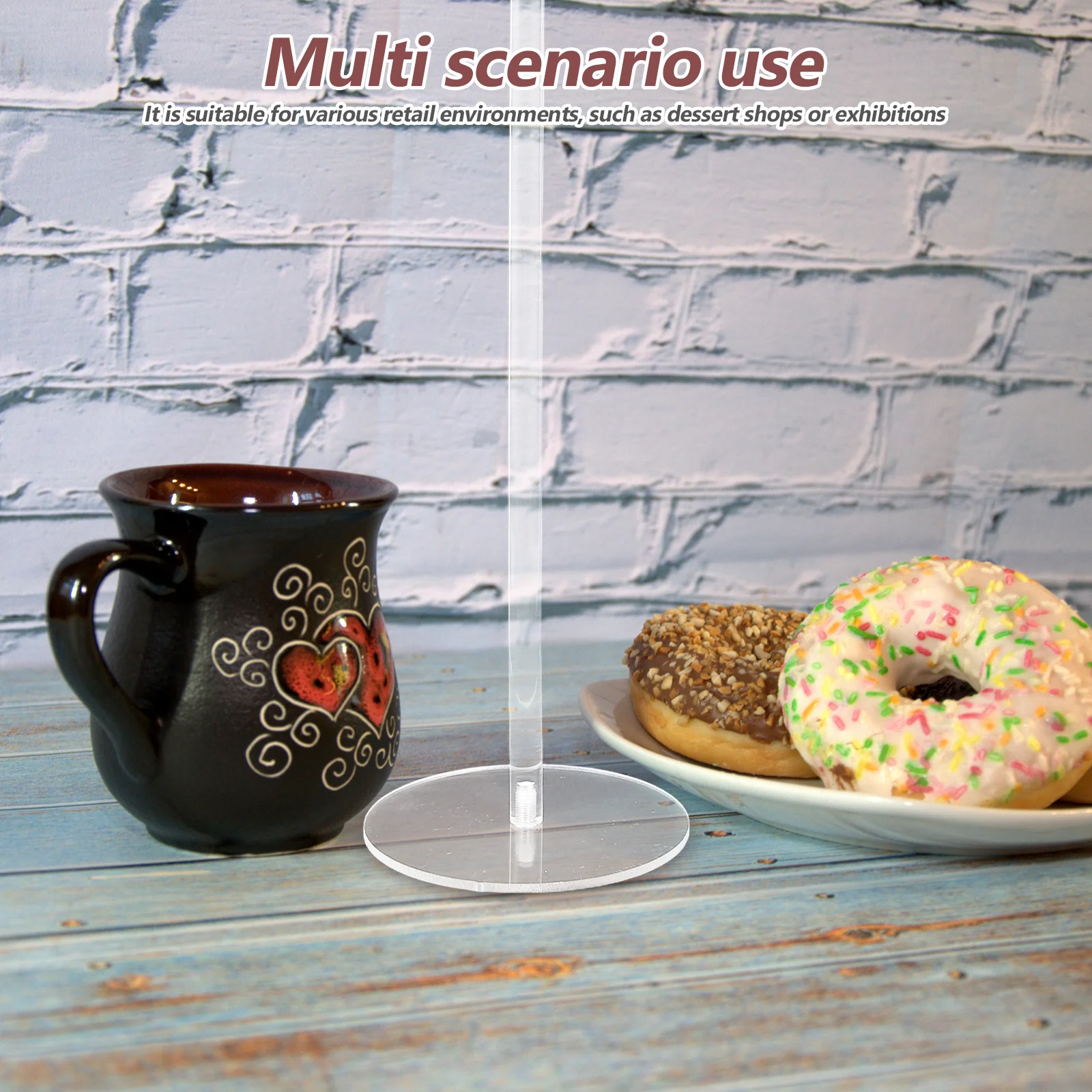 

4Pcs Acrylic Doughnut Display Tower Clear Bagel Holder Stand for Wedding Birthday Baby Shower Christmas Dessert Table Donut