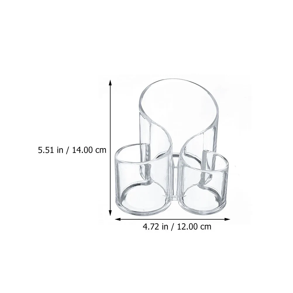 منظم فرش المكياج، صندوق تخزين أكريليك، حاوية سطح المكتب، سعة كبيرة، حقيبة تخزين مكياج شفافة #6