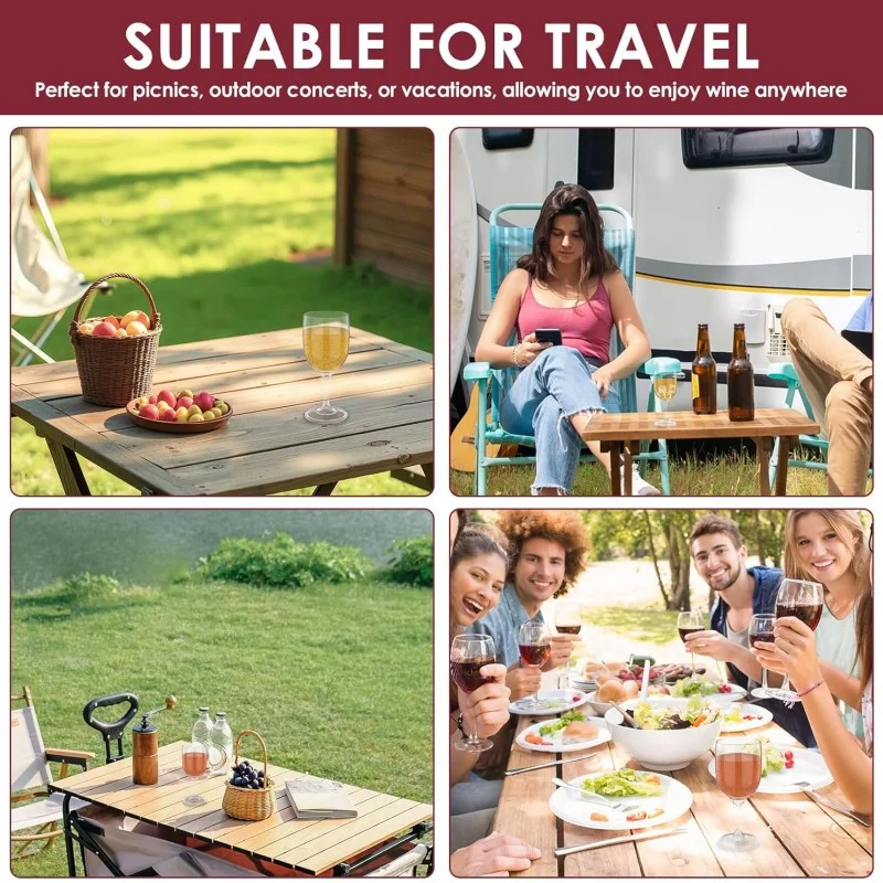 

RV Portable Wine Glass Goblet Collapsible Unbreakable Cocktail Champagne Wine Glass Beverage Cup Caravan Camper Outdoor Picnic