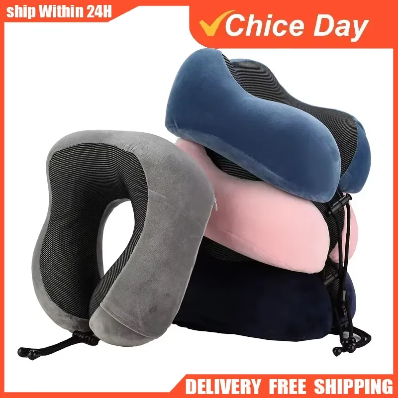 

NEW U Shaped Memory Foam Neck Pillows Soft Travel Pillow Massage Neck Pillow Sleeping Airplane Car & Cervical Support Pillow