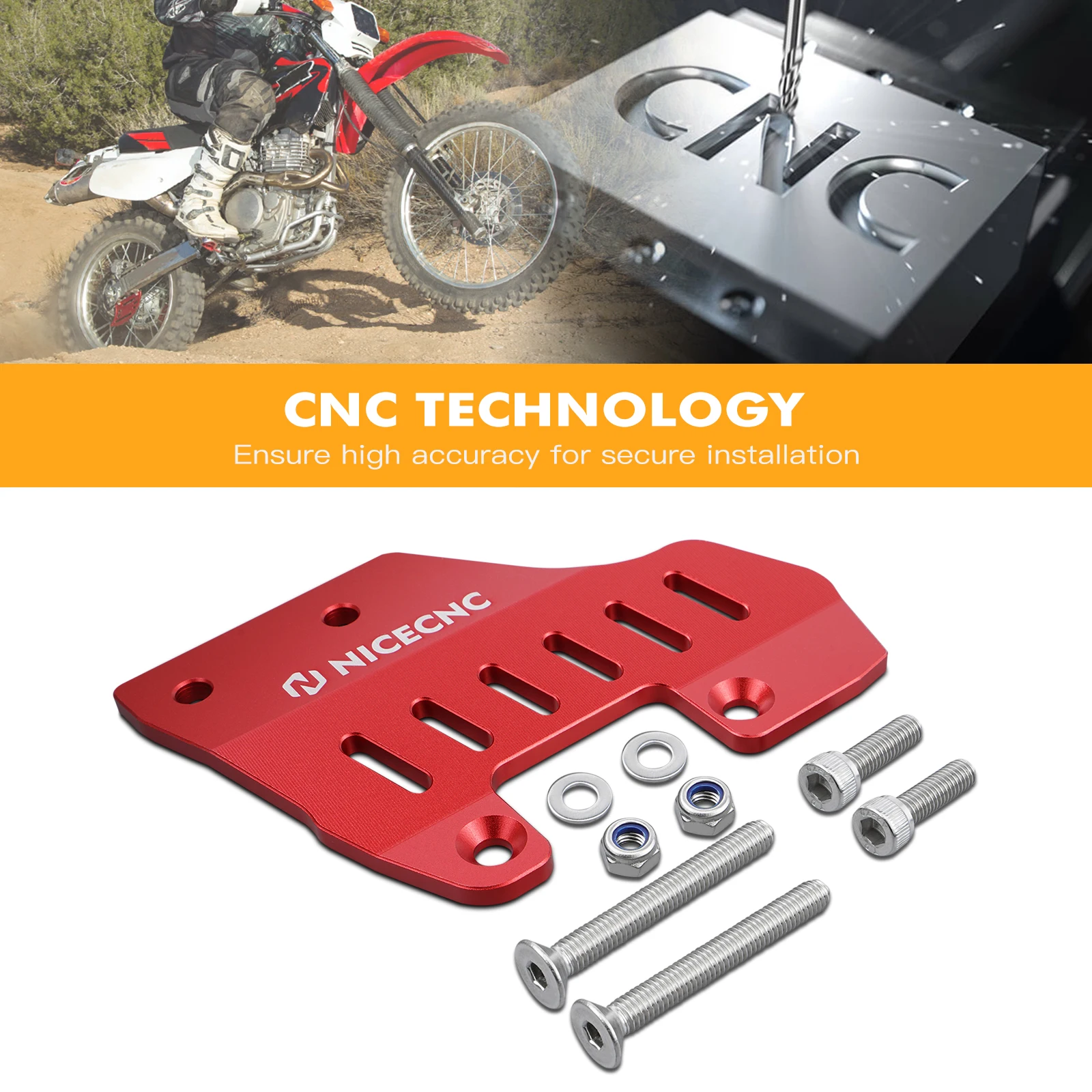 NICECNC Protecteur de guide de chaîne pour Honda XR650L XR 650L 1993-2024 2023 2022 2021 Protège chaîne de pignon Aluminium