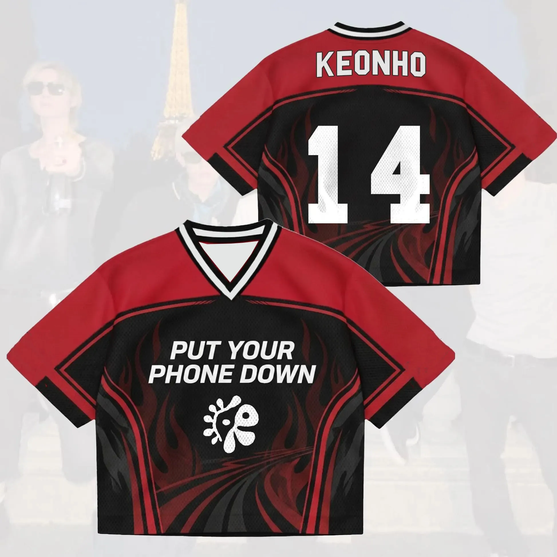 MARTIN 08 Printed Jersey PUT YOUR PHONE DOWN V Neck Short Sleeve T Shirt Streetwear Concert Fans Top For Kids Adults