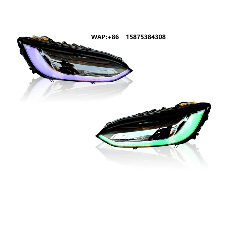 

For Hot Seller Phone APP Control Model X Magic Color LED Headlights 200+ Modes Owners Reliable