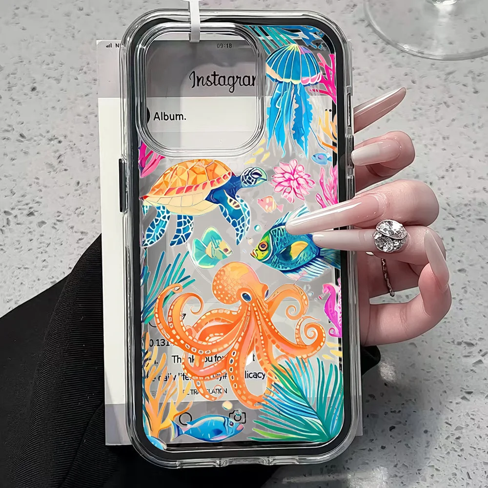 Meer ​ ​ Schildkröten-Handyhülle für Samsung Galaxy S26 Ultra S25 S24 edge s22 s23 Plus FE A57 A54 A55 A16 A35 A36 A37 5G Transparente Hülle – Detail 2