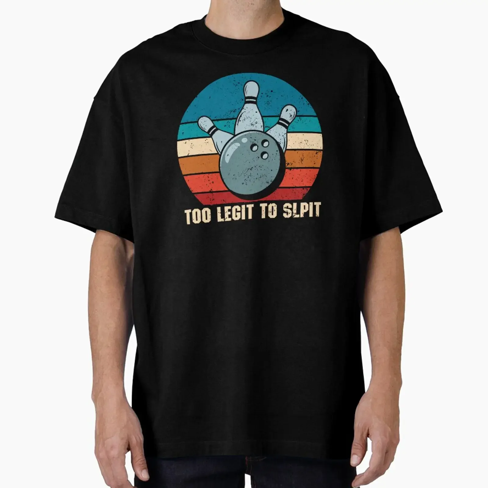 Too Legit to Split Funny Bowling designed and sold by qiesyabartha vintage Washed designer clothes Comfortable Stylish Casual