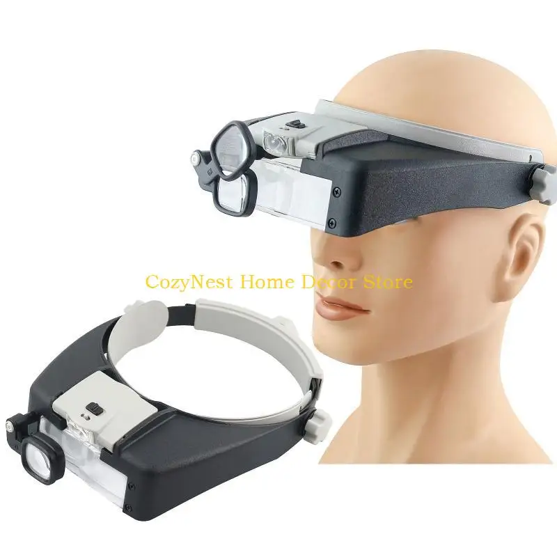 92MF LED مكبّر العائلة الأيدي مجانا أكواب مكبرة لمجوهرات Loupe Watch