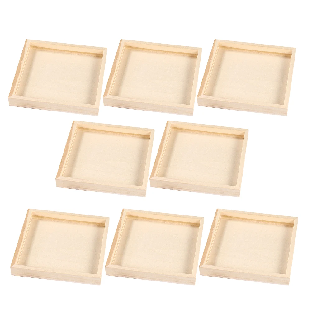 

8Pcs Wooden Puzzle Sorting Trays Block Puzzles Tray Smooth Surface Puzzle Piece Sorter Organizer Block Puzzles Tray