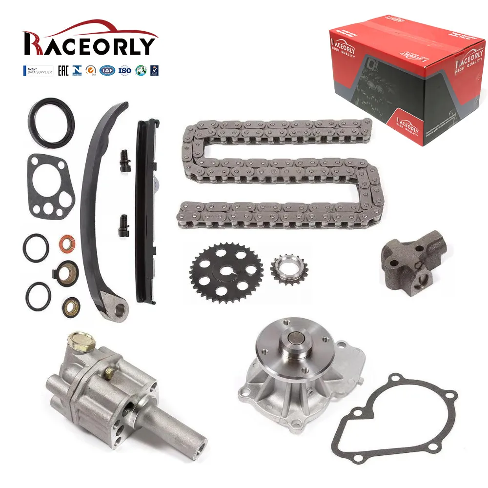 RACEORLY Timing Chain Kit Oil Water Pump  KA24E Fit for 2.4L Nissan 240SX D21 Pickup