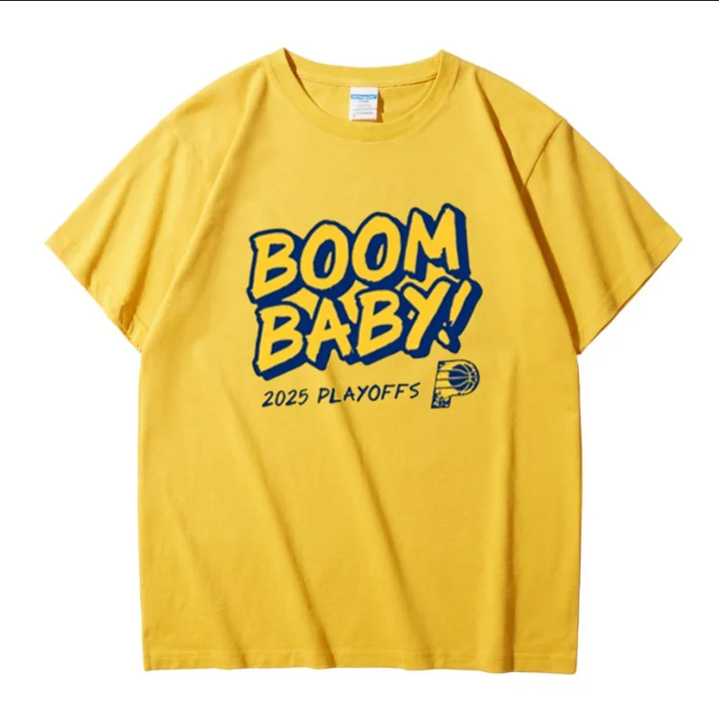 Men's Baskeall Training orm ort Sve T-irt Pure Cotton Cheer for Game On-Field Harry Burton 2025 Youth Casual Wear