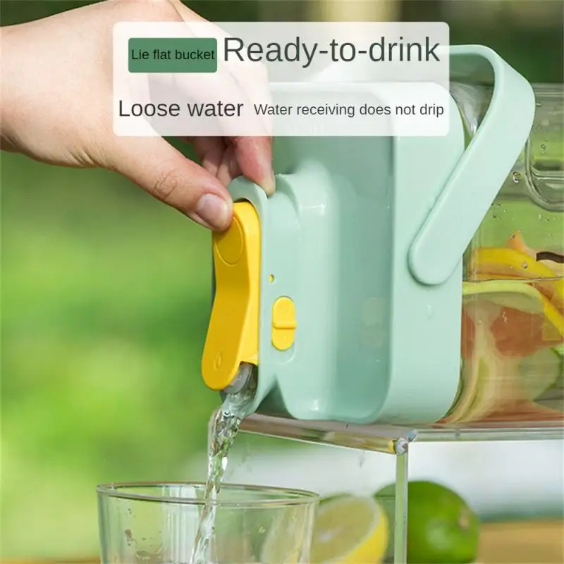 High Capacity Can Carry Storage Tank Drink Cold Bubble Pot Large Diameter Household Faucet Straight Drink 3.5l Seal Fruit Tea