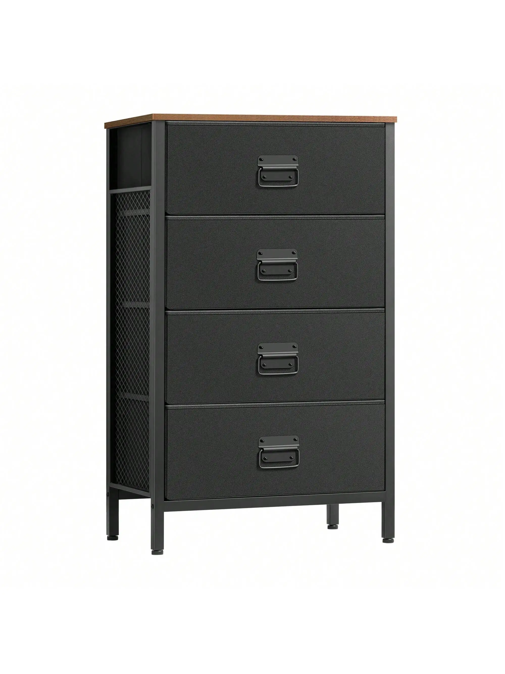 

SONGMICS Dresser for Bedroom, Storage Organizer Unit with 4 Fabric Drawers, Chest of Drawers, Steel Frame, for Living Room