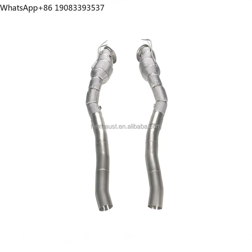 Stainless Steel Exhaust Downpipe for Ferrari 812 6.5L V12 Modified Sound Wave Exhaust Head Pipe Heat Insulation