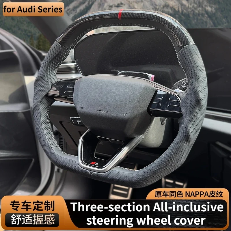 

For Audi A3L A4L A5L A7L Q3 Q6 Q7 Q8 Three-section All-inclusive Steering Wheel Cover All-season Universal Handlebar Cover Parts