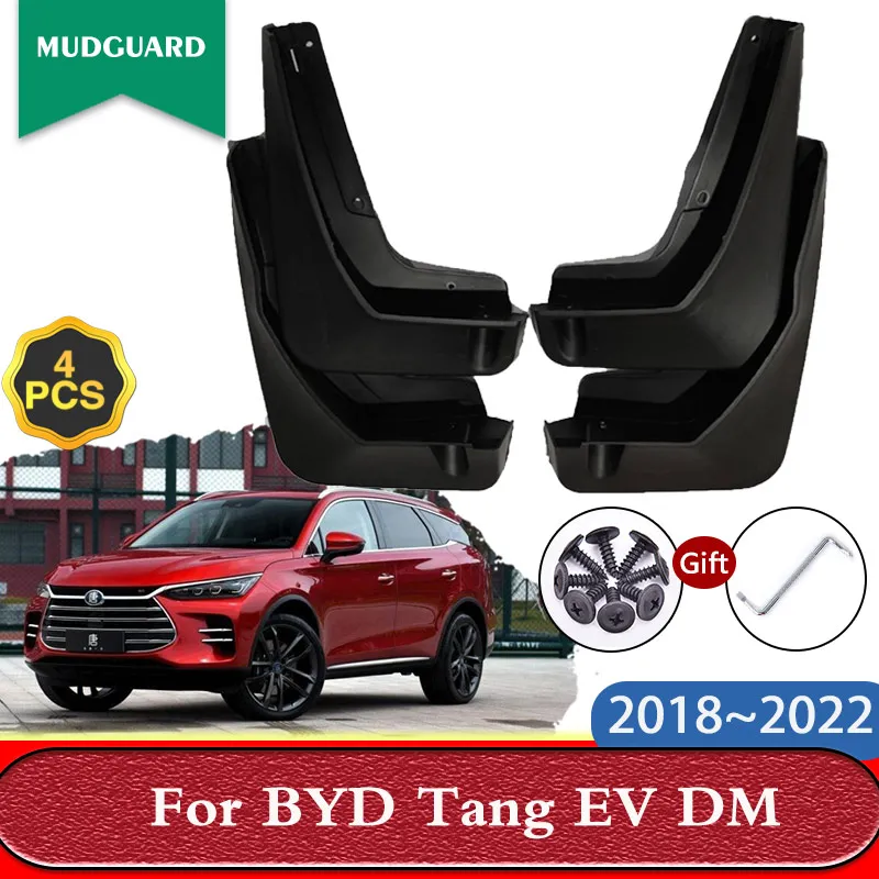 

4PCS Car Mud Flaps For BYD Tang EV DM DMI 2018-2022 Mudflaps Splash Guards Front Rear Fender Protect Mudguards Auto Accessories