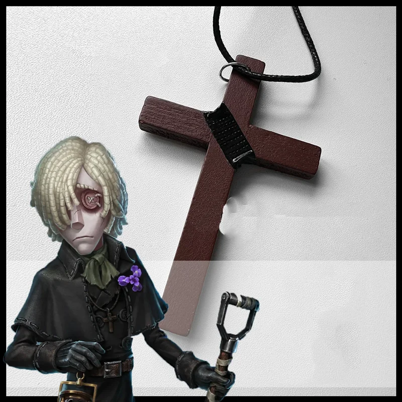 

Identity Ⅴ Grave Keeper Cosplay Props Accessories Andrew Kreiss Men Women Crucifix Necklace Halloween Party Christmas Carnival