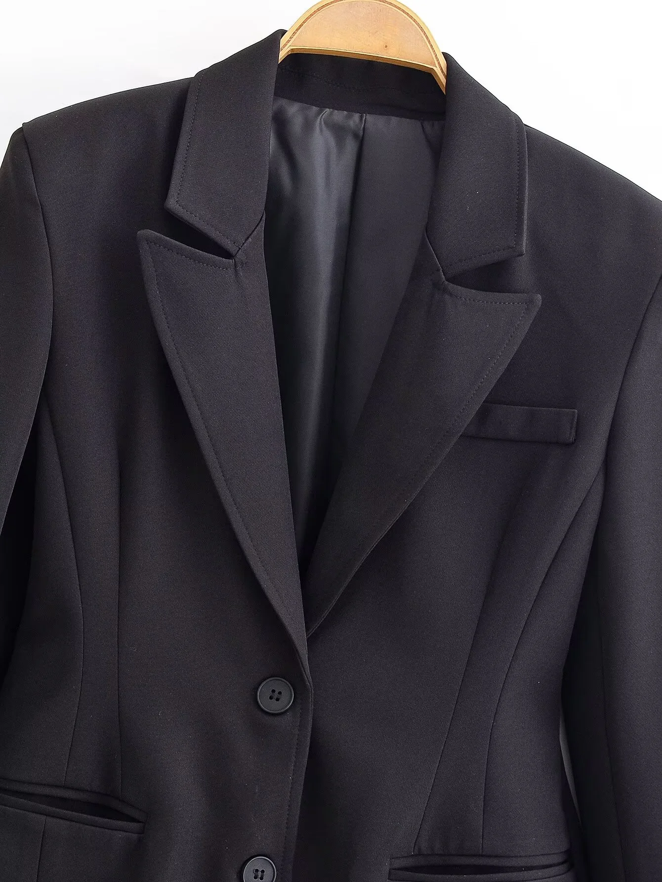 2025 invierno nueva mujer Casual moda Simple de gama alta Slim Fit solapa chaqueta de manga larga + pantalones de cintura alta