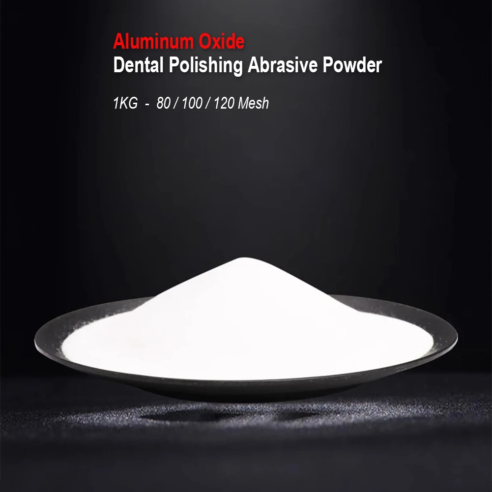 

1KG Dental Polishing Sand Powder 80/100/120 Mesh Micron Denture Abrasive Powder Aluminum Oxide For Air Flow Alumina Sandblaster