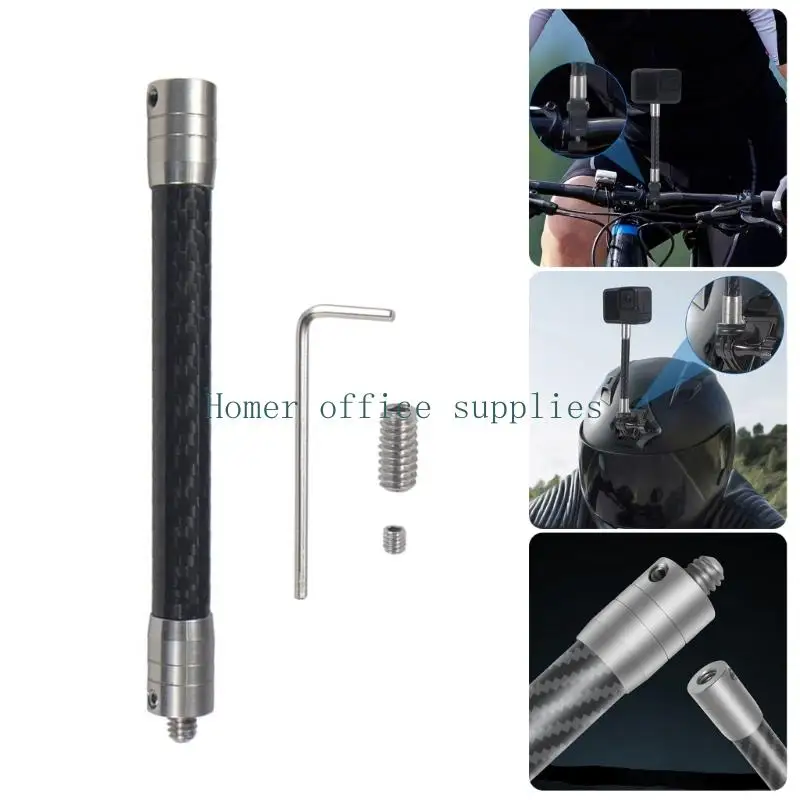 K43B Carbon Fiber Stabilizers Extension Rod 1/4inch Threaded Mount 14mm Extend Rod 1/4inch Selfie for Action Camera