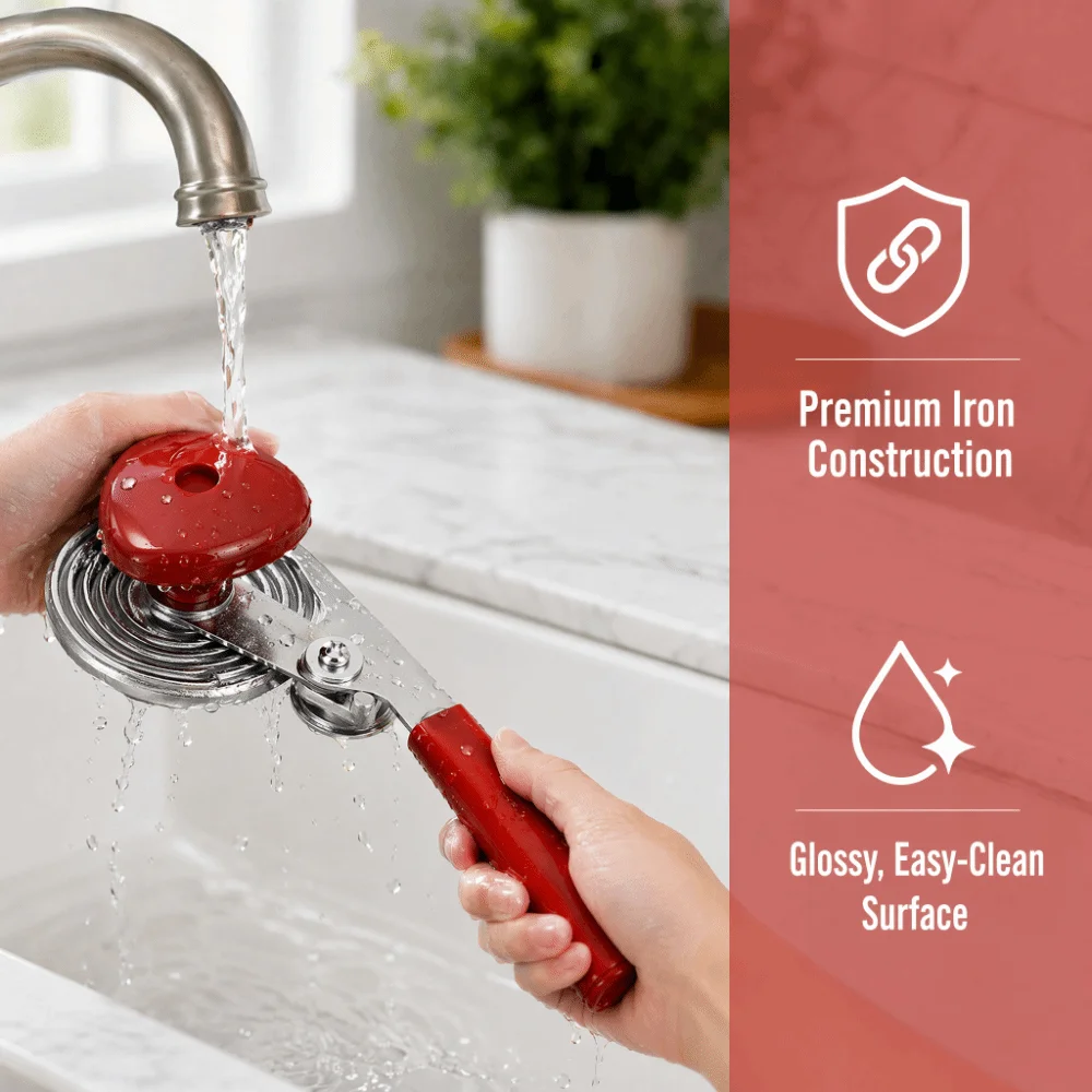 Iron ABS Manual Can Sealer Manual Operation Silver Red Can Sealing Machine Vacuum Seal Durable Jar Sealing Tool Home Canning