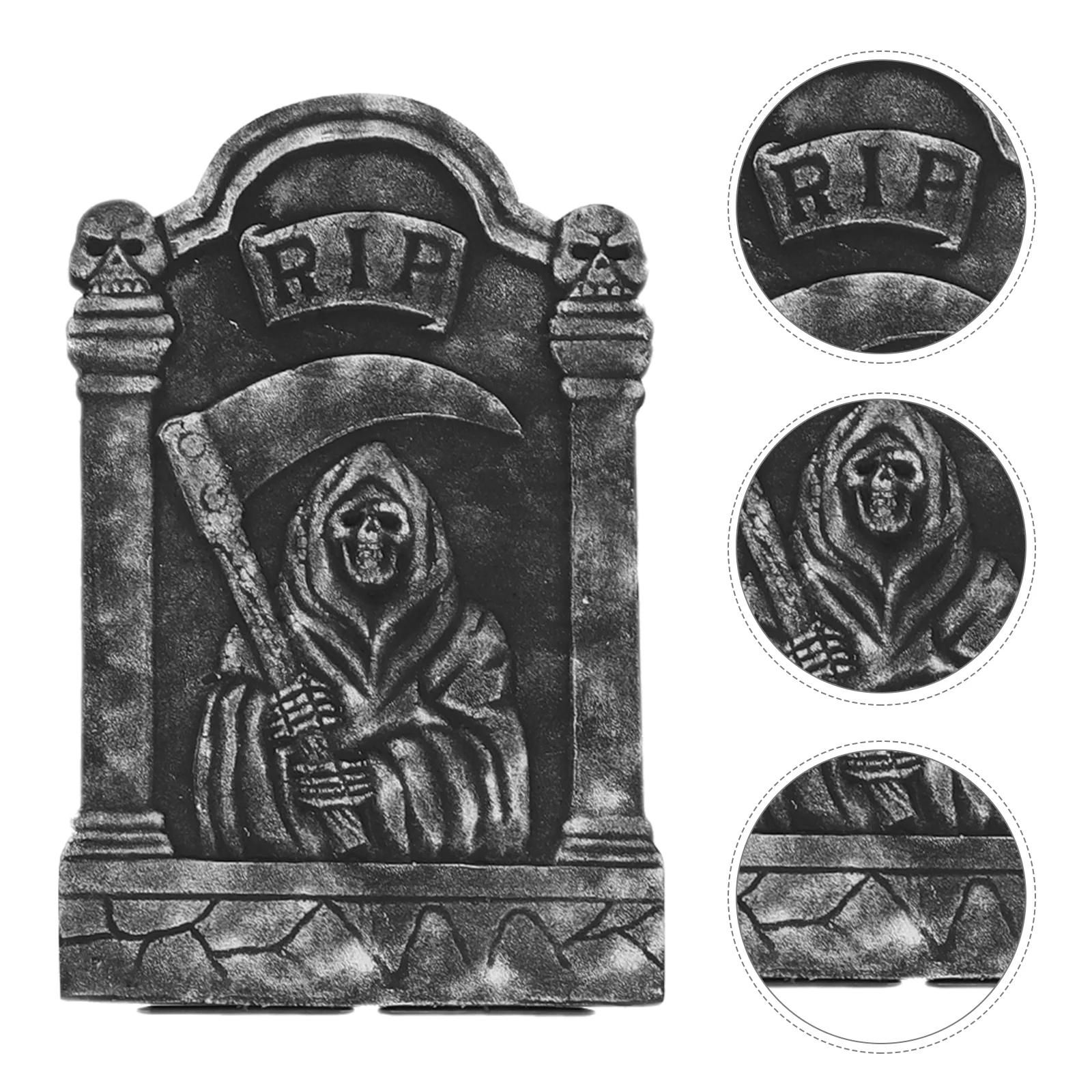 6 Pcs Toy Halloween Tombstone Decor Horrible Gravestones Scary Decoration Foam Graveyard Tombstones