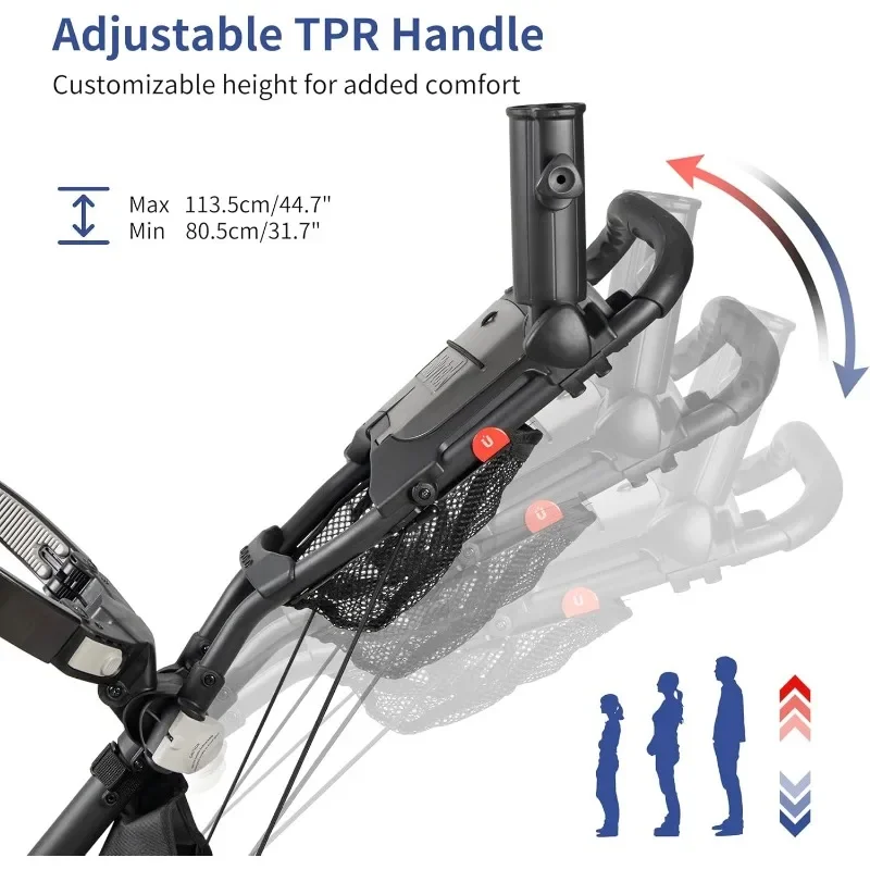 CaddyTek Explorer V8 - SuperLite 4 Wheel Golf Push Cart, Explorer Version 8