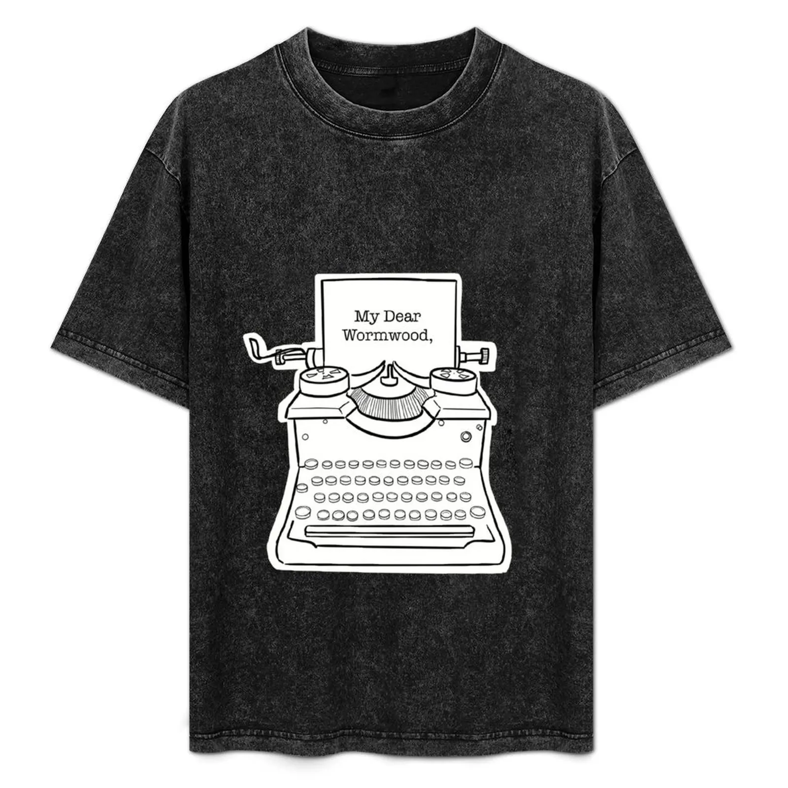 

Screwtape's Typewriter T-Shirt Work Outdoor T-Shirt for Men