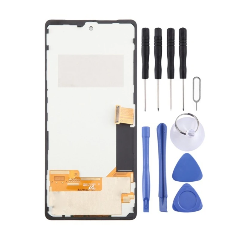 LCD Front Panel Replacement for Phone Repair Tasks, Black Display Assembly with Ribbon Cable and Camera Opening for X3UB