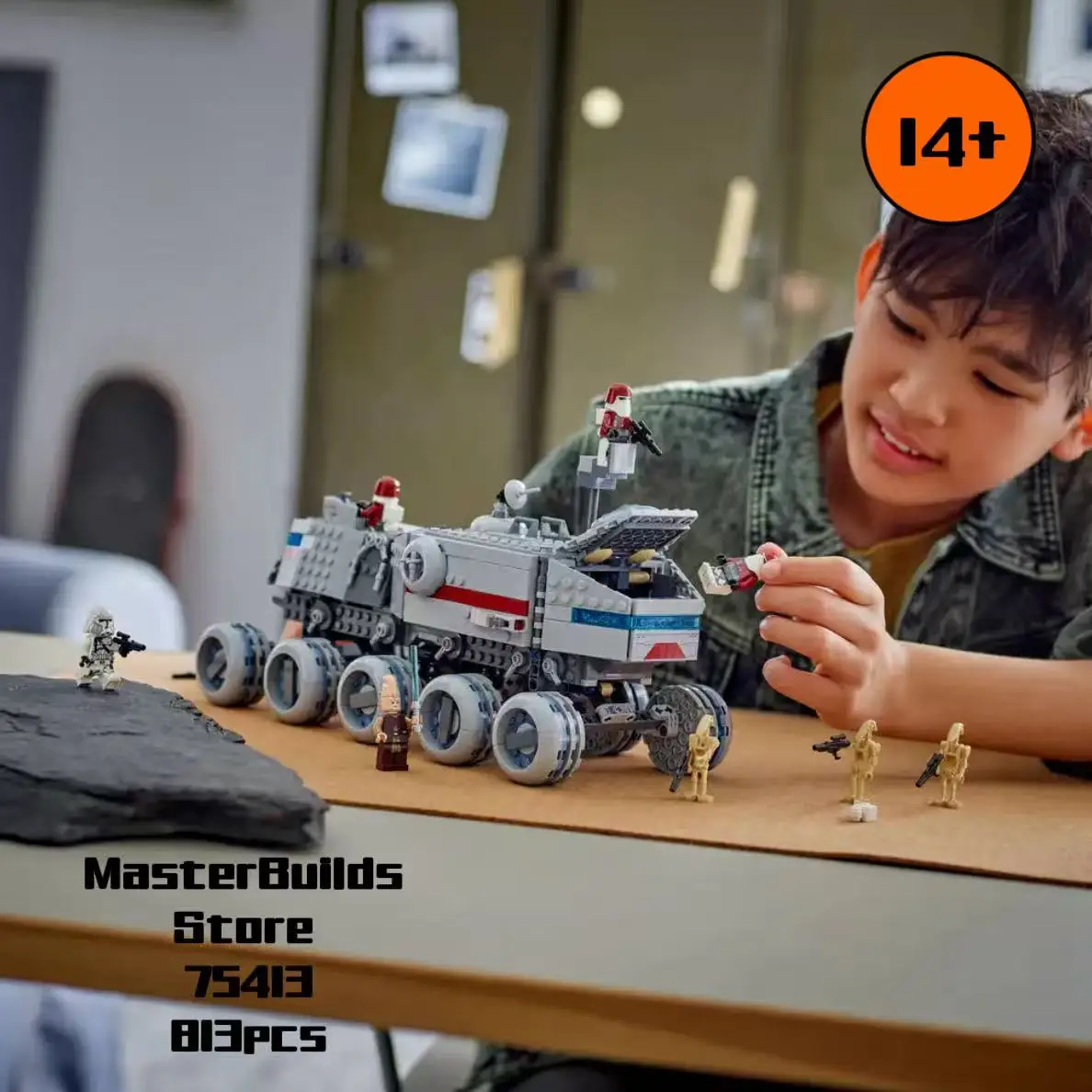 MINISO Republic Destroyer 75413 modèle de bloc de construction nouveauté, adapté comme cadeau d'anniversaire, de noël et d'halloween