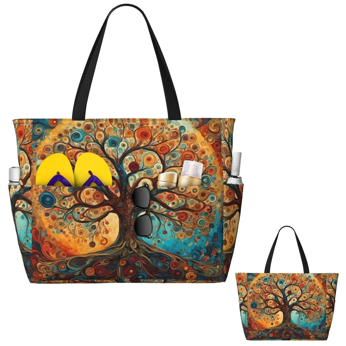 

Tree Of Life Beach Tote Bag Sport Gym Yoga Duffle Large Tote Bag Women Travel Bag Fitness bag