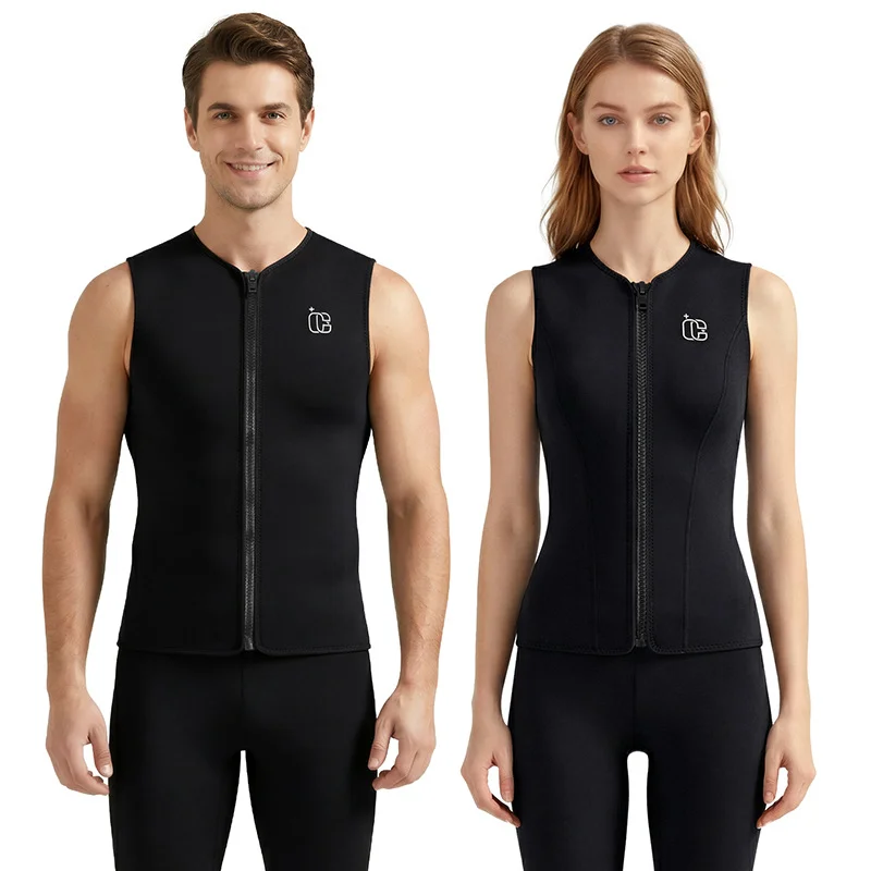 

Wetsuit Vest for Men Women 3mm Front Zipper Neoprene Wet Suit Top Sleeveless Jacket for Diving Kayaking Surfing